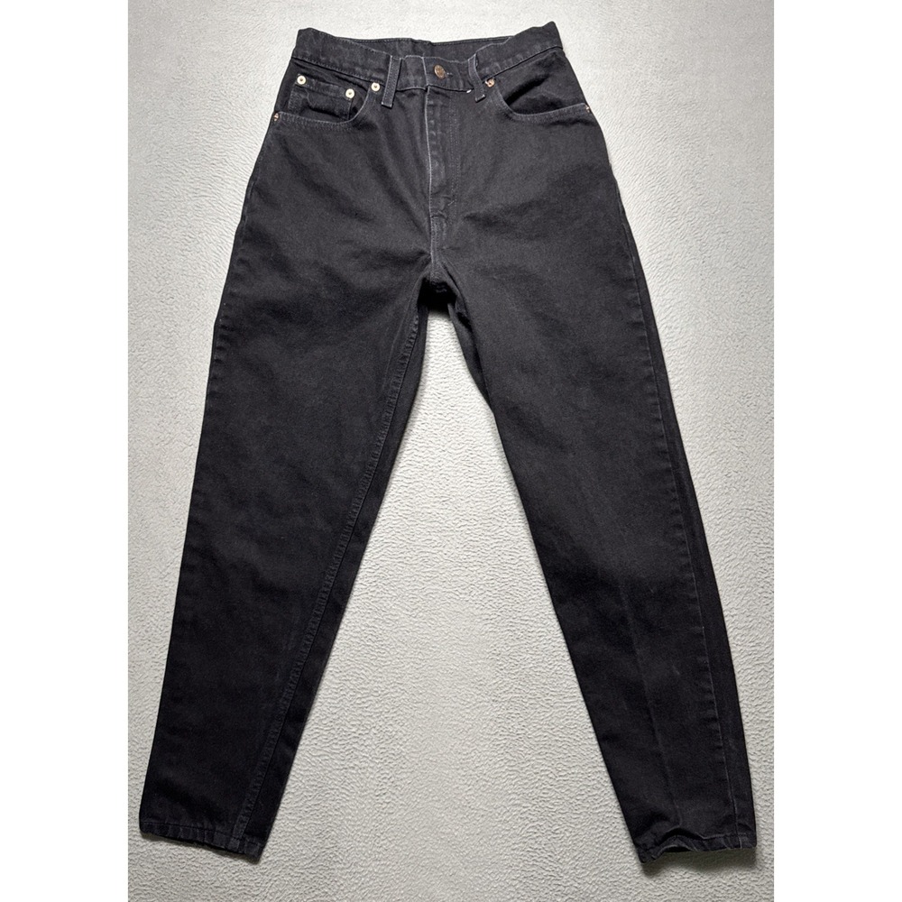 VTG Levis 551 Jeans Womens 8 Medium Black Relaxed Tapered Denim 1995 Made in USA
